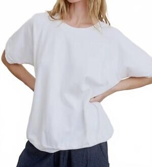 NEW AQUARIUS COCKTAIL ruth short sleeve shirt in white